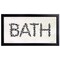 9" x 18" Bath Sign Framed Wall Art, Contemporary Home Décor for Bath and Bathroom, Glass Facing and Hanging Hardware Included